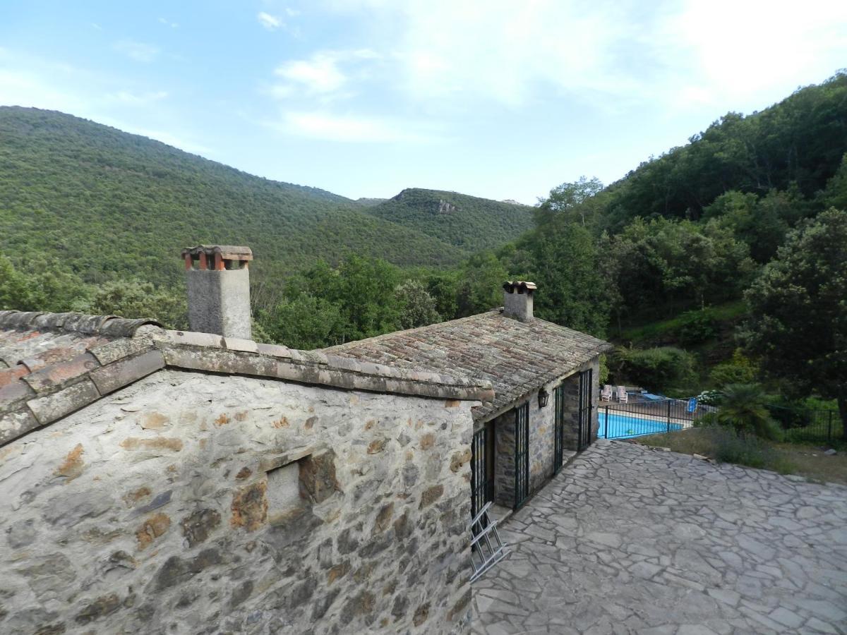 Chambre Cévennes: Piscine, lamas, rivière Cros  Extérieur photo