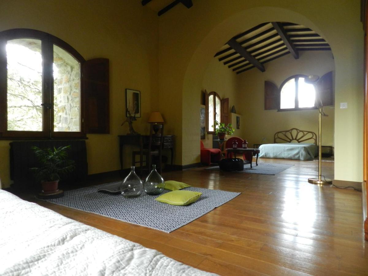 Chambre Cévennes: Piscine, lamas, rivière Cros  Extérieur photo
